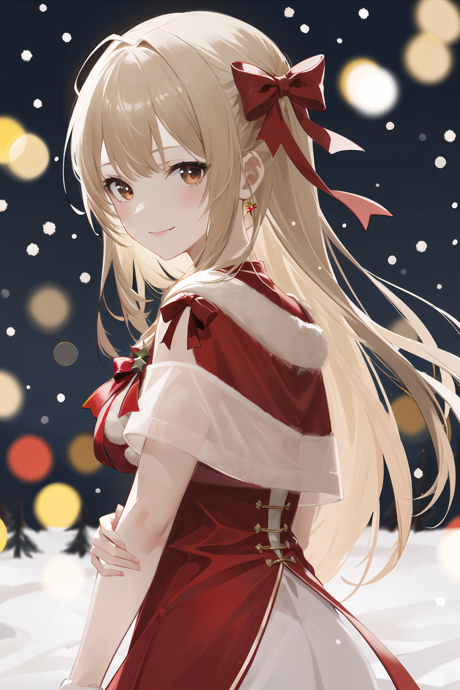 07799-222923990-1girl, long_hair, solo, christmas, blurry, snowing, snowflakes, blurry_background, looking_at_viewer, bangs, christmas_tree, dep.png
